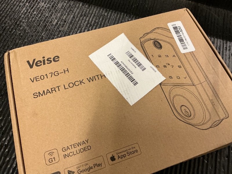 Photo 1 of Veise VE017G-H Wi-Fi Smart Fingerprint Front Door Lock Set, Remote App Control, Keyless Entry Deadbolt with Handle, Backlit Keypad, IP55 Weatherproof, Auto Lock, Easy to Install, Matte Black