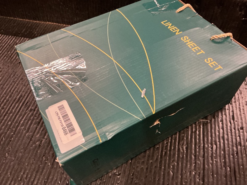 Photo 1 of SONORO KATE 100% French Pure Linen Sheets, Extra Deep Pocket up to 18"-24", Breathable and Durable Linen Sheets, Anti-Tear Linen Bed Sheets, Machine Washable - 4 Piece (Natural Linen, Queen(24"deep))