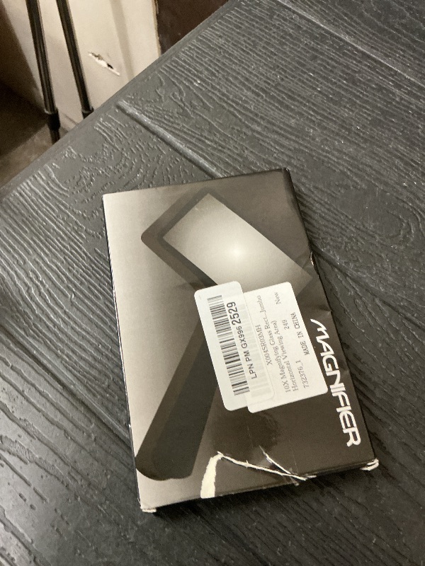 Photo 1 of 10X Magnifying Glass Rectangle Reading Magnifier Large Handheld Magnifying Glasses Scratch Resistant Glass Lens for Observation Reading Hobbies Nature Exploration Repair(Jumbo Horizontal Viewing Area)