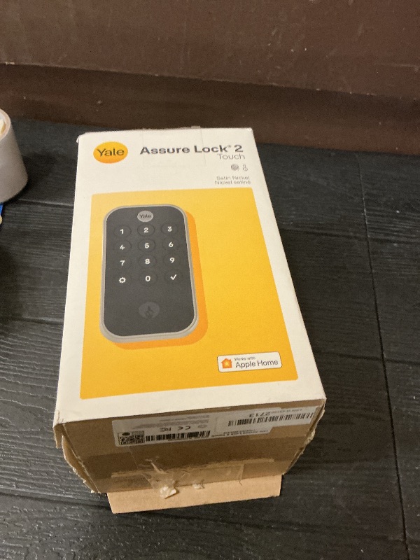 Photo 1 of Yale Assure Lock 2 Touch Deadbolt, Satin Nickel Smart Entry Door Lock with Z-Wave (ZW3) Connected Touch Keypad and Fingerprint Scanner with Back-up Key, YRD410-F-ZW3-619