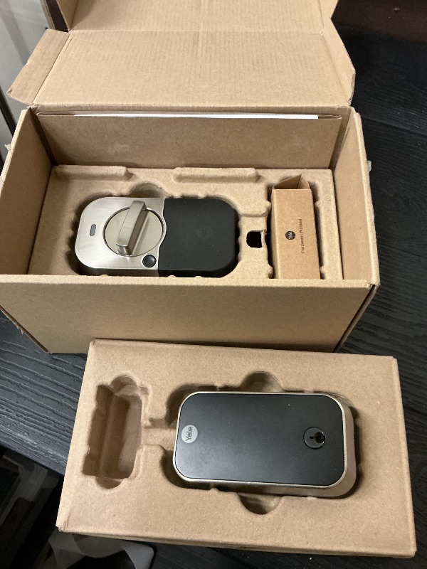 Photo 1 of Yale Assure Lock 2 Touch Deadbolt, Satin Nickel Smart Entry Door Lock with Z-Wave (ZW3) Connected Touch Keypad and Fingerprint Scanner with Back-up Key, YRD410-F-ZW3-619