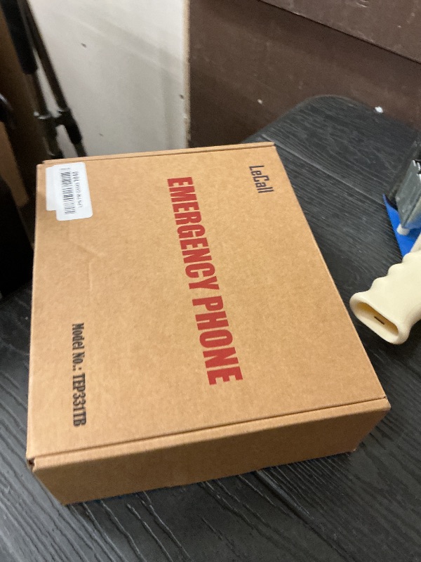 Photo 1 of LeCall Emergency Dialer Phone/Elevator Phone with Voice Announcement, ADA Compliant, Auto-Dial 911 and Programmable, TEP331 (TEP331TB)