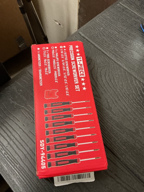 Photo 1 of 11-Piece Precision Screwdriver Set - Magnetic Mini Screwdrivers for Eyeglasses, Watches, Computers, Laptops, Phones - Phillips, Slotted, Torx, Non-Slip Handle, Portable Storage Bag Included