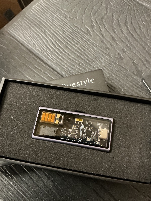 Photo 1 of Questyle M15i Electro Purple Headphone Amplifier [MFi Certified] Electronic Music/ACG Custom Tuning Portable USB C DAC Amps with 4.4mm/3.5mm Outputs PCM 768kHz/DSD512 Hi-res Lossless Audio Adapter