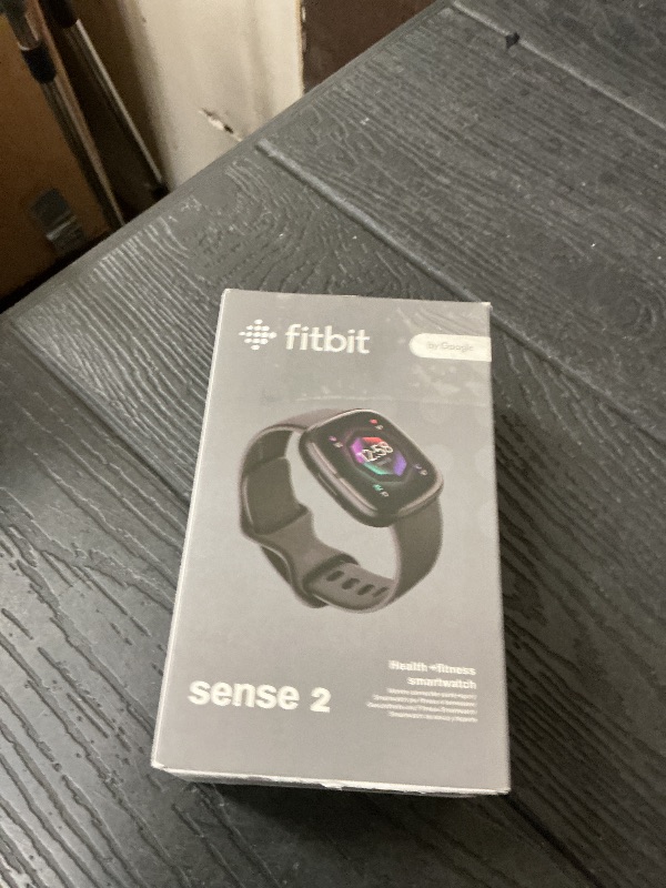 Photo 1 of Fitbit Sense 2 Advanced Health and Fitness Smart Watch (Grey/Graphite) with Manage Stress, ECG, SpO2, GPS, 2 Sizes Bands, Bundle with Charger Dock, Wall Adapter, 2 Screen Protectors & PremGear Cloth