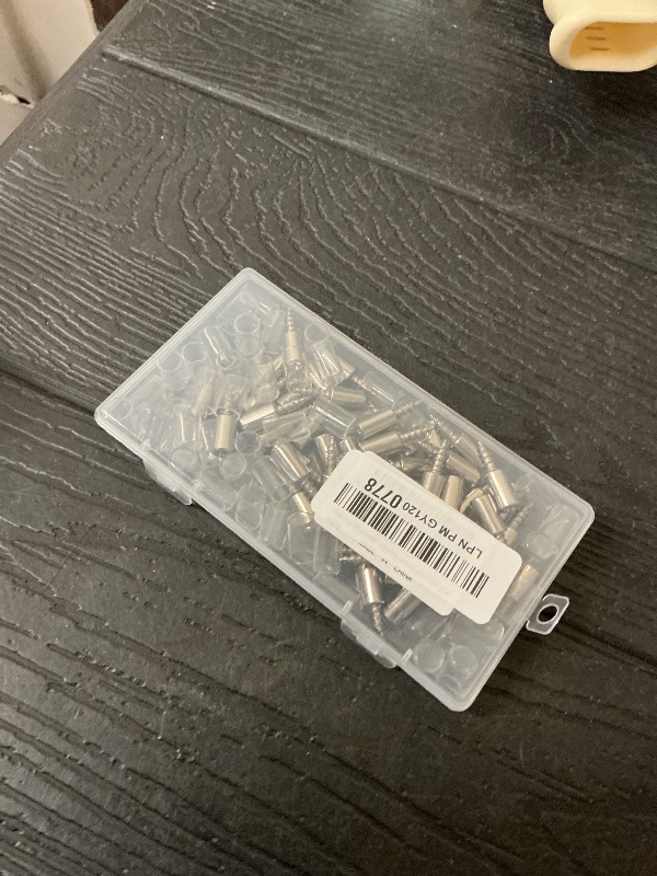 Photo 1 of 50 Pcs Cabinet Shelf Support Pegs, Self-Tapping Screws with Non-Slip Sleeves, Laminate Fixed Support Pins for Cabinets, Bookcases, Wardrobes and Furniture Shelves