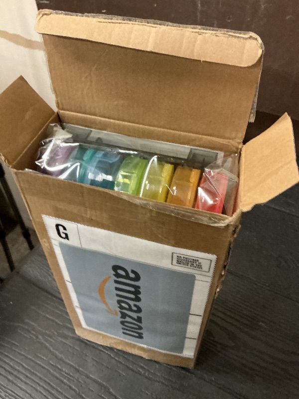 Photo 1 of ?Upgrade? Monthly Pill Organizer 2 Times A Day,One Month Box AM PM,Daily Cases Large 4 Week,Medication 28 Days Dispenser for Pills,Fish Oils, Vitamin,Supplement(Rainbow)…