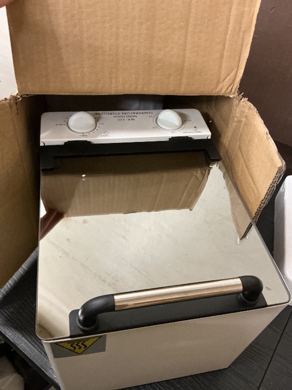 Photo 1 of Sterilizer for Nail Tools, 12L Multifunctional High Temperature Cleaning Dry Box Stainless Steel with Temp Control, Tweezer Sterilizer, Stainless Trays, Timer, Nail Salon Equipment