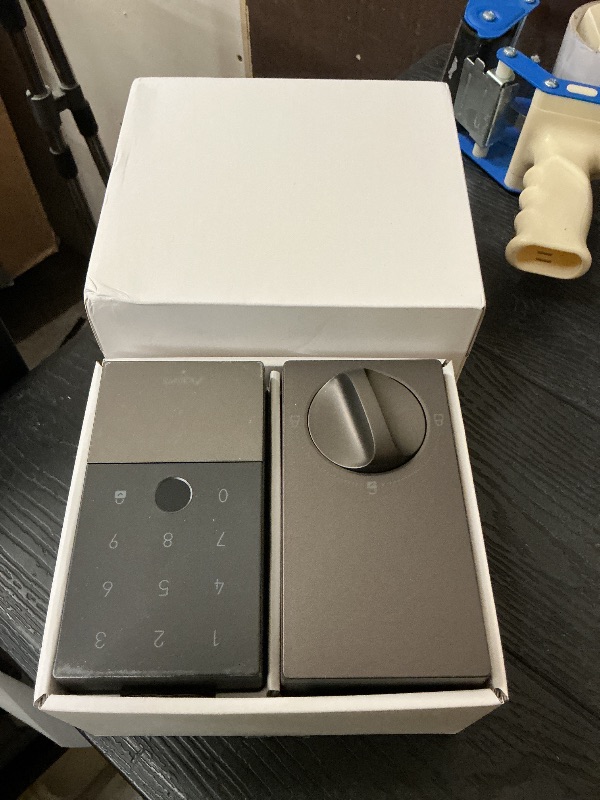 Photo 1 of Aqara Smart Lock U100, Fingerprint Keyless Entry Door Lock with Apple Home Key, Touchscreen Keypad, Bluetooth Electronic Deadbolt, IP65 Weatherproof, Supports Apple HomeKit, Alexa, Google, IFTTT, Gray