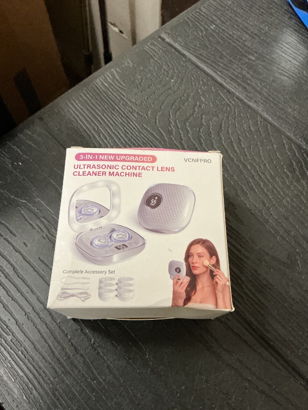 Photo 1 of 2025 Upgraded Ultrasonic Contact Lens Cleaner?50KHz Germany Super Motor??Top1 Intelligent Chip-Smart Modes? Gentle Cleaning & 99% Brightness, Portable Soft Contact Lens Care Tools Home Travel (Grey)