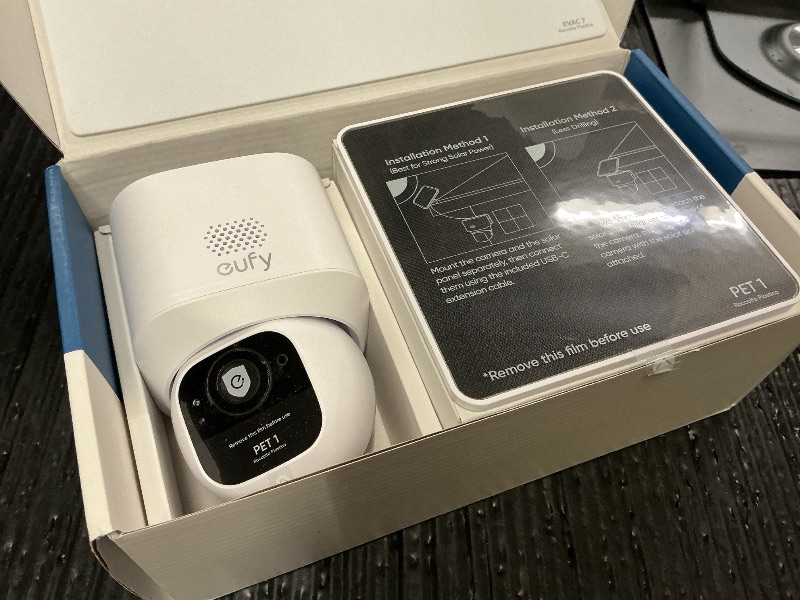 Photo 1 of eufy Security SoloCam S340, Solar Security Cameras Wireless Outdoor, Cameras for Home Security, 360° Pan & Tilt Surveillance, No Blind Spots, 2.4 GHz Wi-Fi, No Monthly Fee, HomeBase S380 Compatible