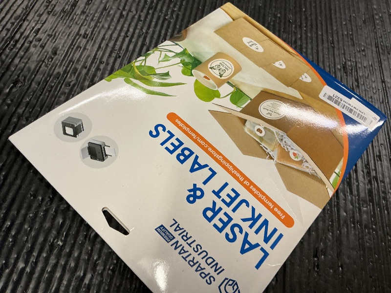 Photo 1 of 1.5" Printable Round Labels for Laser and Inkjet Printers - 900 Blank Labels, 30 Sheets for Thank You Stickers, Price Tags, QR Codes, Business Logos - Spartan Industrial Template C003