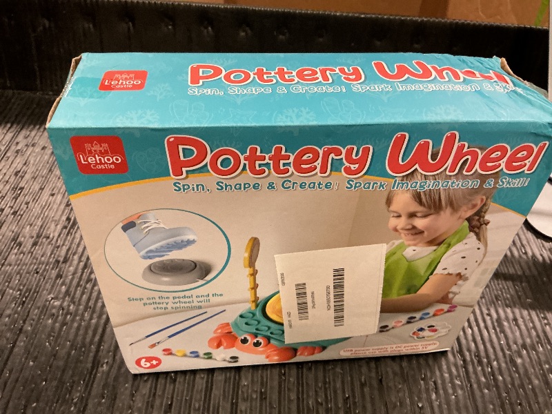 Photo 1 of Lehoo Castle Pottery Wheel for Kids, Complete Pottery Arts and Crafts for Kids Ages 8-12 with Air Dry Clay Painting Kit Sculpting Tools, Art Supplies for Girls Boy Birthday Gift for Ages 6+