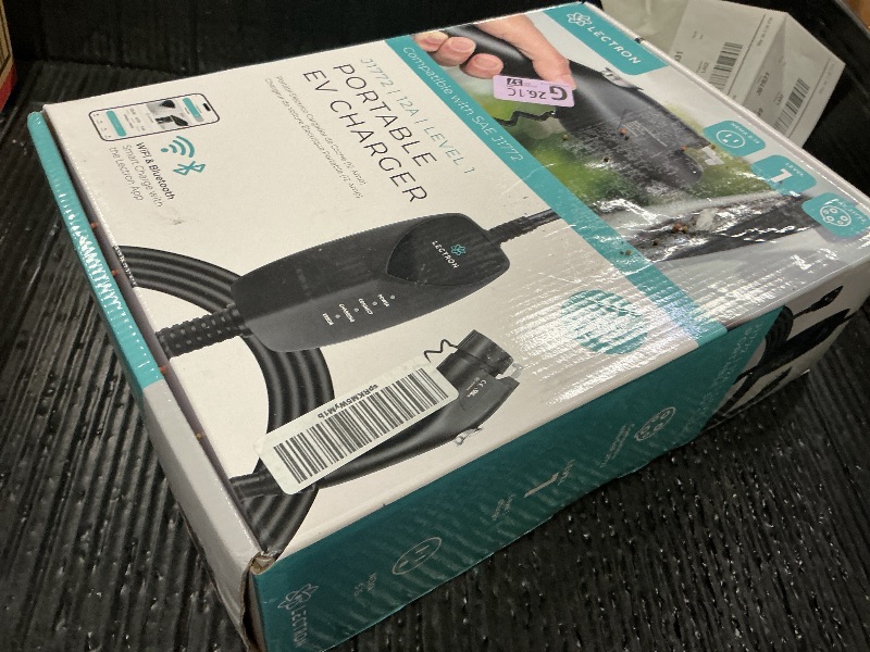 Photo 1 of Lectron Portable Level 1 J1772 EV Charger with Wi-Fi/App Control - 12 Amp, 120V Portable Charger with NEMA 5-15 Plug, 16ft Charging Cable - for J1772 Electric Vehicles ONLY