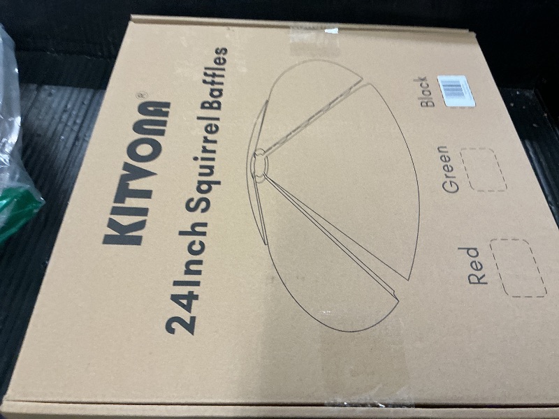 Photo 1 of 24-inch Large Squirrel Proof Bird Feeders for Outside Hanging,Outdoor Squirrel Baffles for Bird Feeders Pole, Bird House Guard for Outdoor Shepherd’s Hook, Black Color