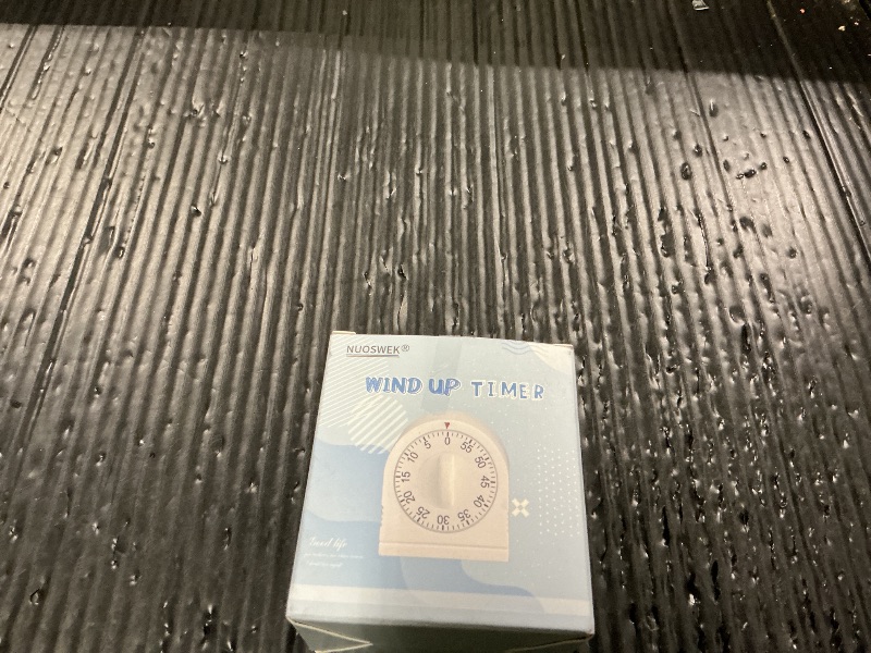 Photo 1 of 60 Minute Wind Up Timer, Visual Mechanical Timer with Loud Alarm, Manual Countdown Timers for Classroom, Home, Study and Cooking (White)