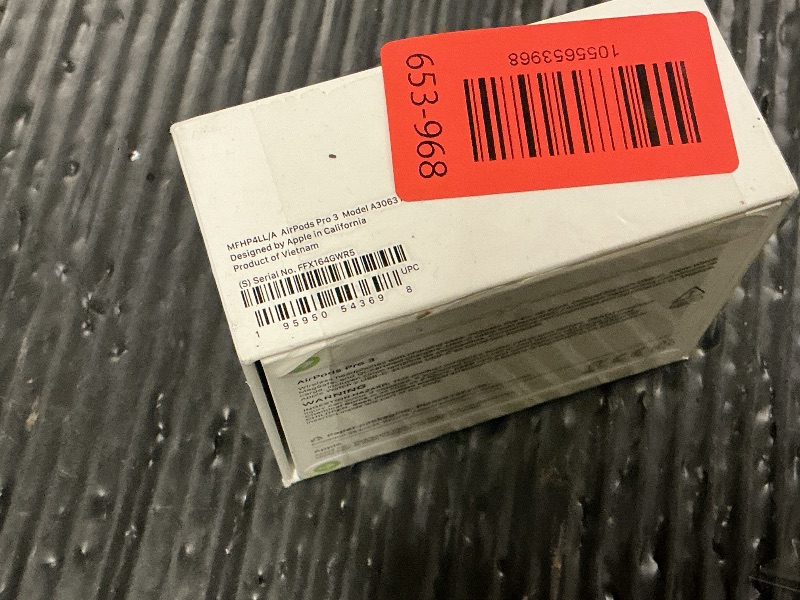 Photo 1 of Apple AirPods Pro 3 Wireless Earbuds, Active Noise Cancellation, Live Translation, Heart Rate Sensing, Hearing Aid Feature, Bluetooth Headphones, Spatial Audio, High-Fidelity Sound, USB-C Charging