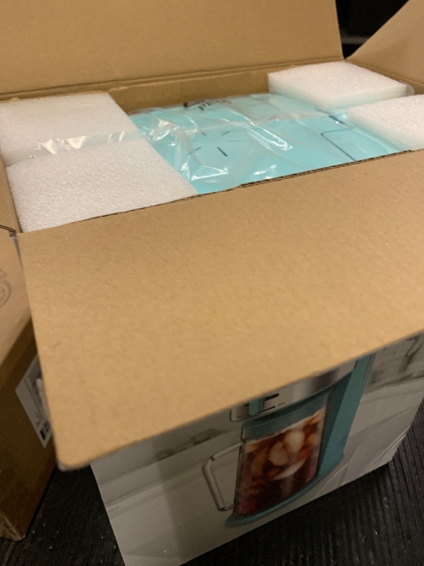 Photo 1 of LITIFO Iced Tea Maker and Iced Coffee Maker Brewing System with 2.5-quart Pitcher, sliding strength selector for Taste Customization, Stainless Steel (Green)