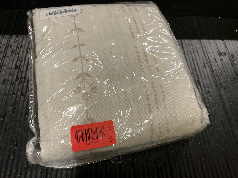 Photo 1 of 108 Inch Extra Long Curtains,Semi Sheer 9FT 9 FT Boho Floral Pattern Pleated Linen Drapes 108 Inches Long 2 Panels Set for Living Room