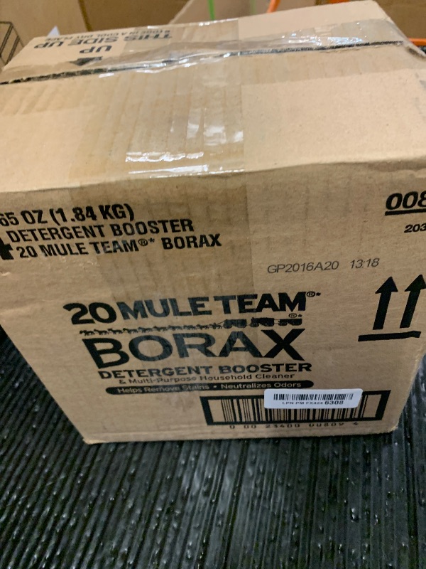 Photo 1 of 20 Mule Team All Natural Borax Detergent Booster & Multi-Purpose Household Cleaner, 65 Ounce, 4 Count