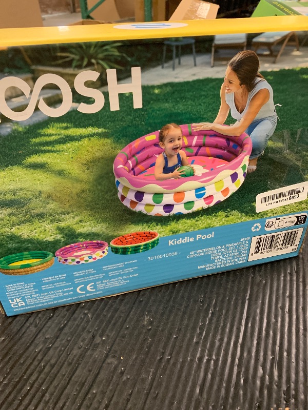 Photo 1 of 3 Pack 45" X 10" Inflatable Kiddie Pools, Watermelon & Pineapple & Cupcake Swimming Pool for Kids Seasonal Merriment, Indoor&Outdoor Water Pool Baby Swimming Pool Pit Ball Pool