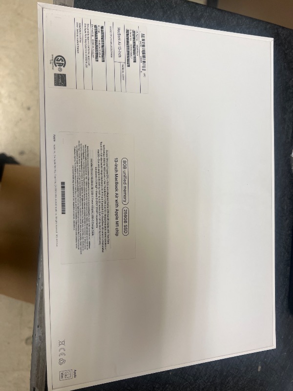 Photo 1 of 2020 Apple MacBook Air Laptop: Apple M1 Chip, 13” Retina Display, 8GB RAM, 256GB SSD Storage, Backlit Keyboard, FaceTime HD Camera, Touch ID. Works with iPhone/iPad; Silver