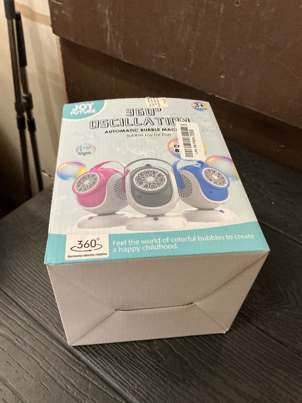 Photo 1 of Rechargeable Bubble Machine - Auto 360° Rotation, 75° Tilt Range, 10 Large Wands - Bubbles Blower Maker for Kids, Toddlers, Outdoor Play, Wedding, Birthday, Parties, Gifts Toys for Boys, Girls