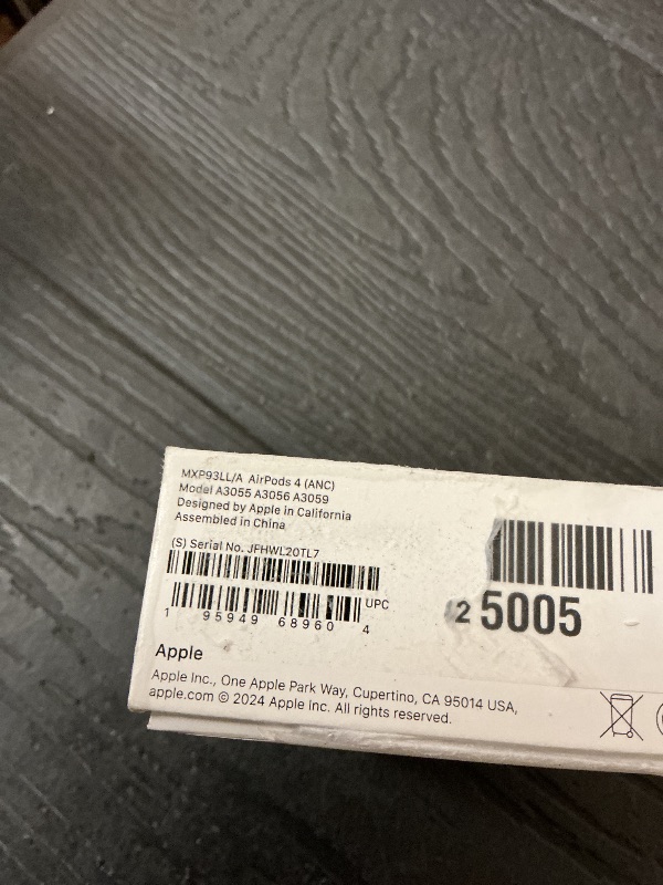 Photo 1 of Apple AirPods 4 Wireless Earbuds, Bluetooth Headphones, with Active Noise Cancellation, Adaptive, Transparency Mode, Personalized Spatial Audio, USB-C Charging Case, Wireless Charging, H2 Chip