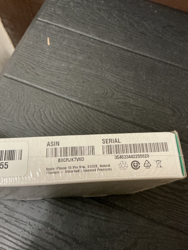 Photo 1 of Apple iPhone (Renewed Premium) 15 Pro Max, 512GB, Natural Titanium - Unlocked