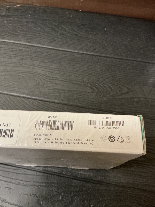 Photo 1 of Apple iPhone (Renewed Premium) 15 Pro Max, 512GB, White Titanium - Unlocked