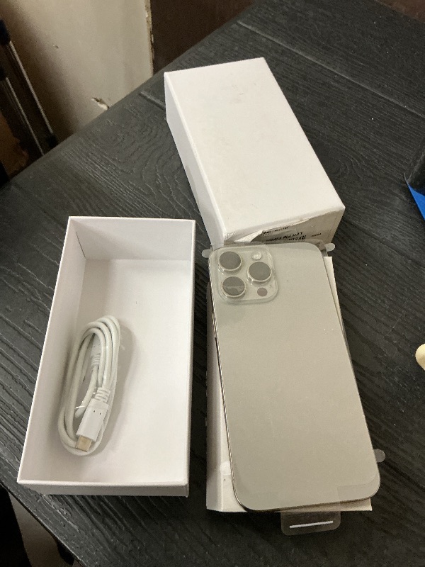 Photo 1 of Apple iPhone 15 Pro Max, 256GB, Natural Titanium - (Renewed)