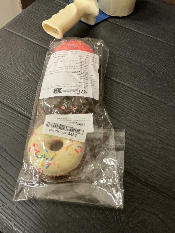 Photo 1 of 3 Pcs Artificial PU Fake Donuts, Scented Fake Donuts, Assorted Realistic Doughnuts Cakes Fake Desserts Food Bread Decoration Model Kitchen Prop (Colorful Needle Design)