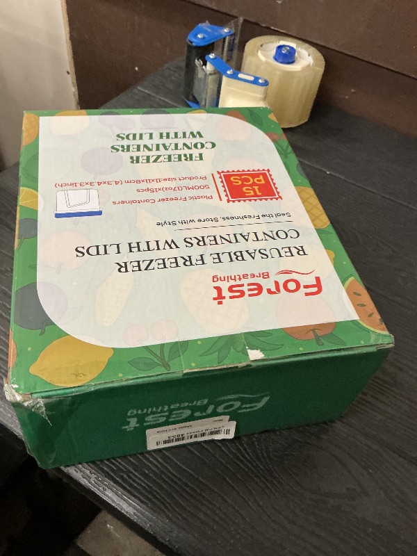 Photo 1 of 15 Pack 17oz Reusable Freezer Storage Containers with Twist Top Lids Airtight, Small Plastic Food Storage Containers for Meal Prep Leftover Lunch Fruit Salad, Soup Container Microwave Freezer Safe