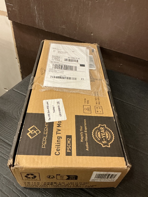 Photo 1 of PERLESMITH Ceiling TV Mount for 26-65 inch Flat Screen Displays, Max VESA 400x400mm, Hanging Adjustable Ceiling TV Bracket Fits Most LCD LED OLED 4K TVs, Pole Ceiling Mount Holds up to 110lbs, PSCM2