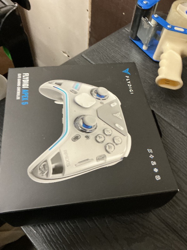 Photo 1 of FLYDIGI Apex 5 PC Controller, Forceflex Joystick 2.0, ForceAdapt Triggers, 3ms Ultra-Low Latency, RGB Light Bar, Full-Color LCD Display,1500mAh Battery PC/NS/Android/TV