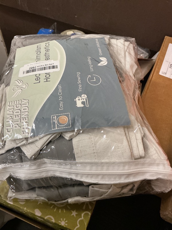 Photo 1 of 100% Blackout Pinch Pleat Linen Curtains 96 Inch Length 60 Inch Wide for Sliding Door Pinch Pleated Thermal Insulated Drapes Farmhouse Rustic Room Darkening Natural Cream Curtain for Bedroom 1 Panel