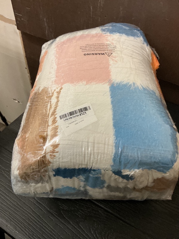 Photo 1 of Checkered 8x10 Area Rugs for Living Room, Ultra Soft Fluffy Large Shaggy Rug Carpet for Bedroom, Non-Slip Fuzzy Plush Rugs for Nursery Boys Girls Kids Room Modern Indoor Home Decor, Colorful