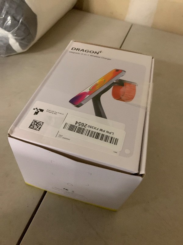 Photo 1 of 3 in 1 Charging Station for Apple Devices,Mag-Safe Charger Stand Fast Charging,Wireless Charger for iPhone 16/15/14/13/12 Series,& AirPods,& iWatch(USB-C Charger Included)