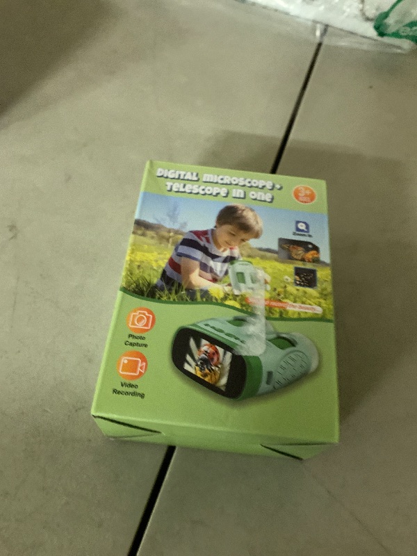 Photo 1 of 1000X Handheld Microscope for Kids : 4K 2.0" Screen Rechargeable Telescope and Camera Combo with 6 Slides, Perfect for Indoor Outdoor Exploration, Portable Edu for Age 3-12 Children