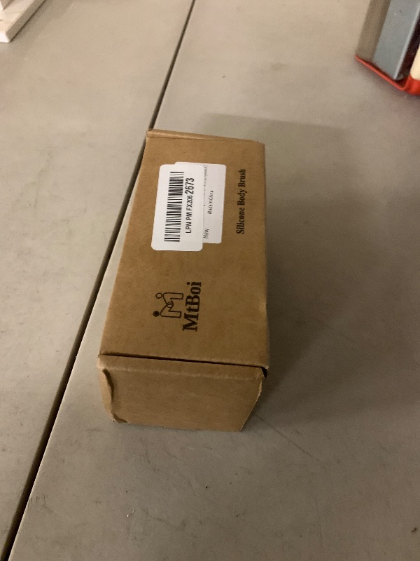 Photo 1 of 2 PC Silicone Body Scrubber, 2 in 1 Exfoliating Shower Bath Scrubber, Soft Silicone Loofah for Sensitive Skin, Shower Hair Scalp Massager, Easy to Clean, Lather Well (Grey&Black)