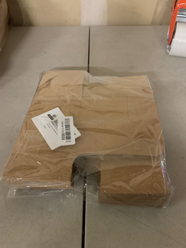 Photo 1 of 2 Cup Drink Carrier With Handle, 20 Pack Kraft Paperboard Handled Drink Carriers for Hot or Cold Drinks, Disposable Cup Holder Paper Cup Holder for Restaurants Food Delivery, Takeout