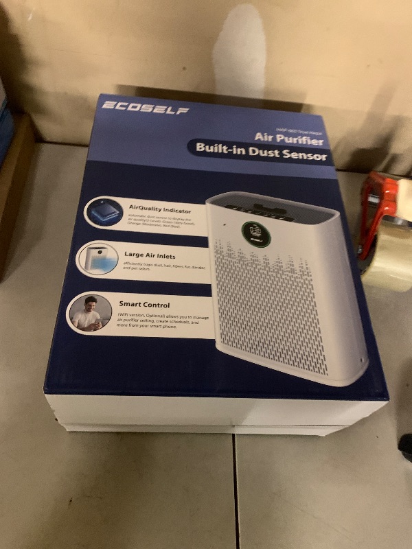 Photo 1 of Air Purifiers for Home Large Room, Cover Up to 2400 Ft² with True HEPA Filter, Smart Mode, PM2.5 Air Quality Display, 22dB Sleep Mode, Aromatherapy with 2X-Purification & 360°Air Outlet, HAP603, White