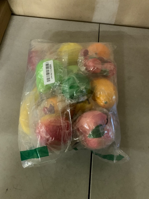 Photo 1 of 20-Piece Foam Artificial Fruit Set, Lifelike Fake Apples Oranges Grapes Bananas for Dining Table Centerpiece?Kitchen Decor, Store Display, Photography Props?Indoor Display