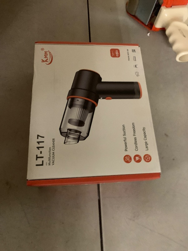 Photo 1 of KMM Handheld Car Vacuum Cleaner, 11000PA Vacuum Cleaner & Air Duster, 120W High Power Vacuum Portable Cordless, Hand Held Vacuum Rechargeable with Multi-Nozzles & LED Light for Home, Car, Office