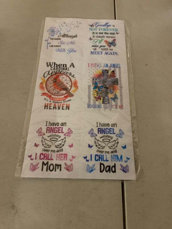 Photo 1 of 23pcs Memorial Sticker, in Memory of Memorial Decals. Loss of Loved One Car Sticker Watercolor, Memorial Sticker for Notebook Laptop Mug (Memory 01)