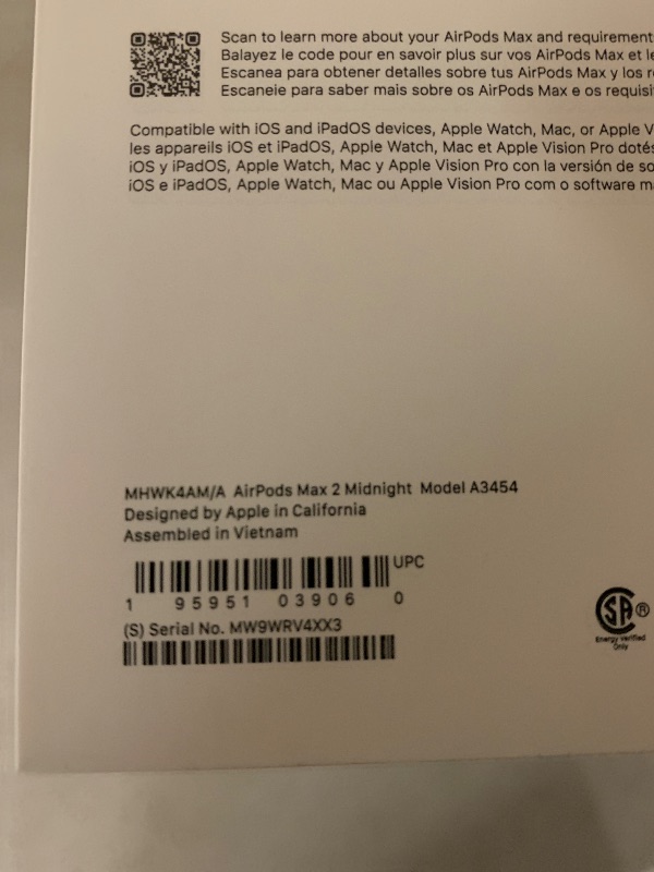 Photo 1 of Apple AirPods Max 2 Wireless Over-Ear Headphones, Active Noise Cancellation, Adaptive Audio, Personalized Spatial Audio, Live Translation, Bluetooth Headphones for iPhone – Midnight
