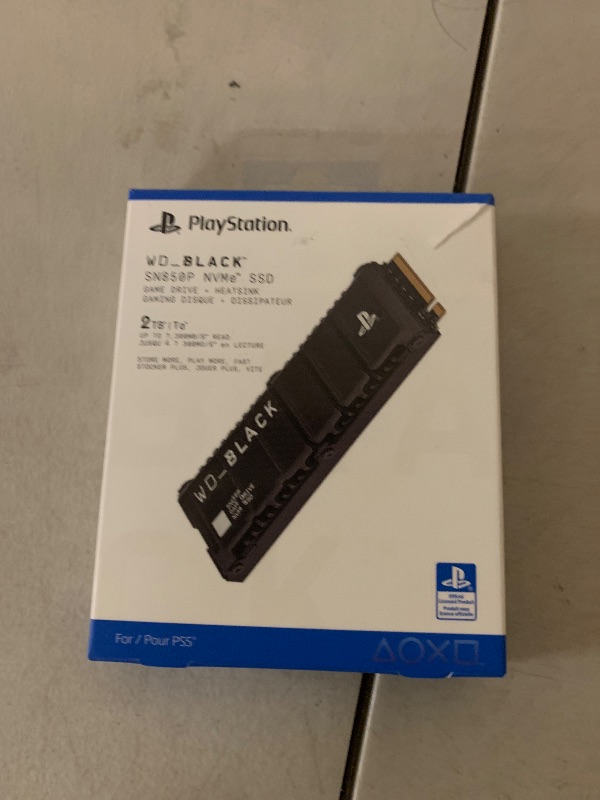 Photo 1 of WD_BLACK 2TB SN850P NVMe M.2 SSD Officially Licensed Storage Expansion for PS5 Consoles, up to 7,300MB/s, with heatsink - WDBBYV0020BNC-WRSN