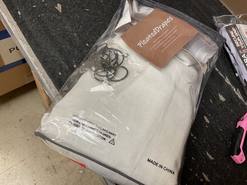 Photo 1 of 100% Blackout Linen 96 Inch Curtains 2 Panel Set for Bedroom, Modern Pinch Pleated Natural Linen Off Beige White Insulated Heavy Curtain 40 x 96 Inches Length Sliding Glass Door Room Darkening Drapes