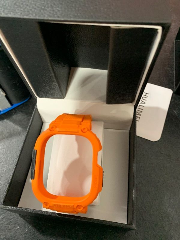Photo 1 of *similar to photo not exact see live photo*
Luxury Apple Watch Ultra 3/2/1 Case Carbon Fiber with Fluorine Rubber Band, Men's Protective iWatch 49mm Cover, Lightweight Carbon Fiber Case 49mm for Apple Watch Ultra Series (49MM, Rose gold)