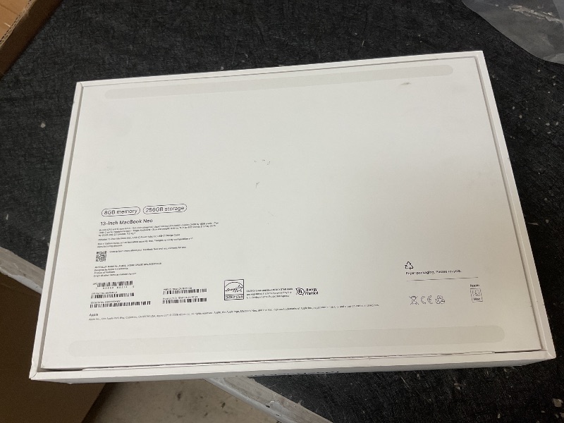 Photo 1 of SEE NOTES AND PICTURES,,,,,,,,,,,,,,,,,,,Apple 2026 MacBook Neo 13-inch Laptop with A18 Pro chip: Built for AI and Apple Intelligence, Liquid Retina Display, 8GB Unified Memory, 512GB SSD Storage, 1080p FaceTime HD Camera, Touch ID; Indigo